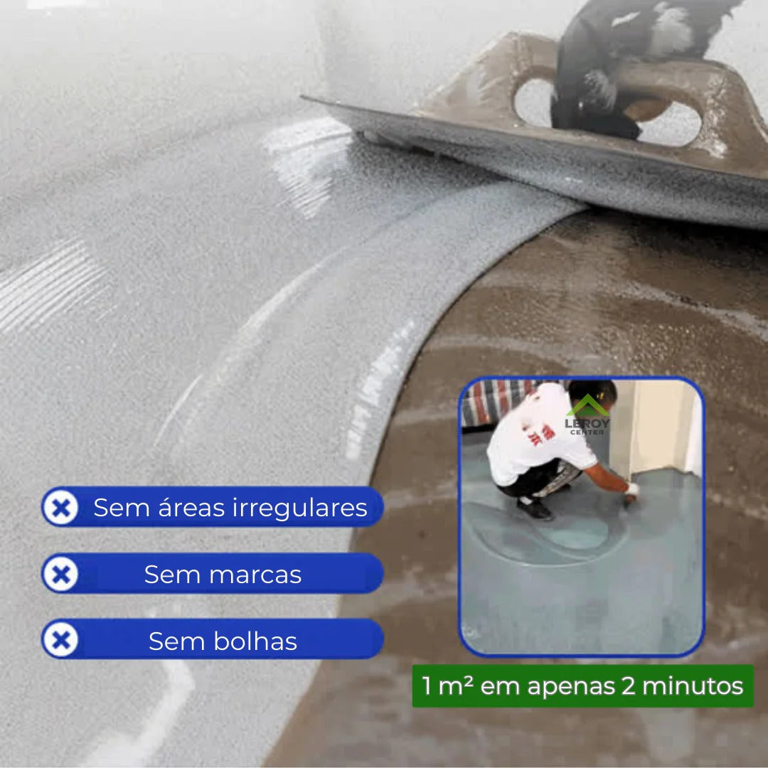 Revestimento de Piso Epóxi com Acabamento de Mármore de Alto Brilho + BRINDE HOJE 🔥Kit Ferramentas de Aplicação🔥